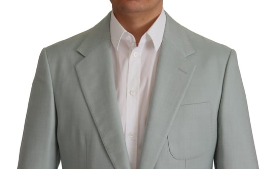 Dolce & Gabbana Light Green Cashmere-Seiden-Herrenblazer - Image 5