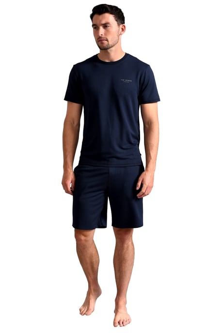 Ted Baker Pyjama Shorts | Mens Casual Lounge Wear Pyjama Bottoms mit Taschen - Navy - Image 1