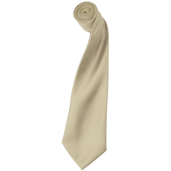 Premier Herrenkrawatte aus Satin (schmale Klinge) (2er-Pack) (natürlich) - Image 1