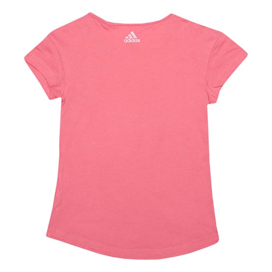 Girl's adidas Junior Essentials Logo T-Shirt in Rose