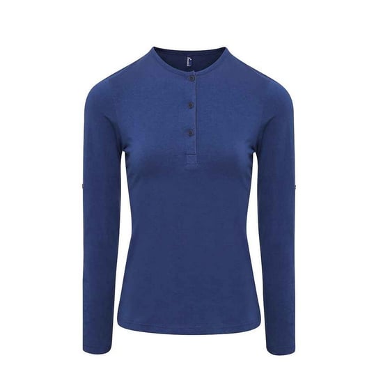 Premier Womens/Ladies Long John Plain Roll Sleeve T-Shirt (Indigo Denim)