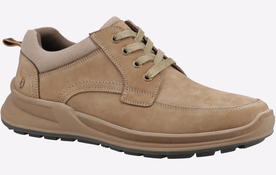Hush Puppies Adam Nubuk Herren Schnürschuhe In Taupe - Image 2