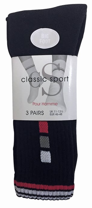 6 Pack Herren gepolstert atmungsaktiv Baumwolle klassische Sport Socken 11-14 de - Image 2