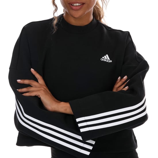 Women's adidas 3-Stripes Doubleknit Sweatshirt in Black
