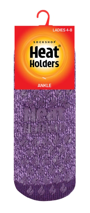 Wärmehalter - Ladies Non Slip Thermal Ankle Slipper Socks with Grips - Image 2