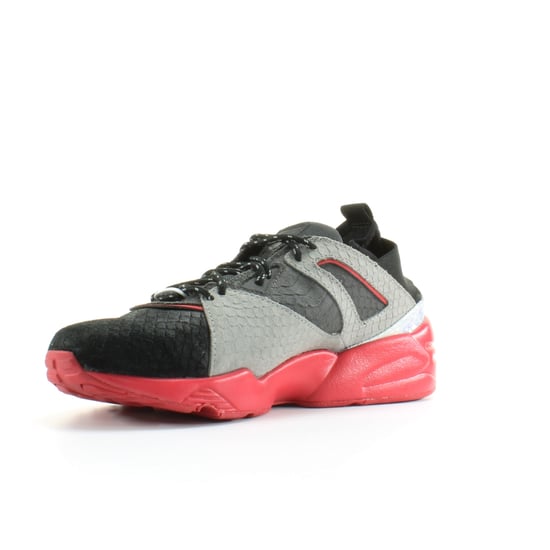 Puma BOG Sock Rioja Black Grey Suede Leather Mens Lace Up Trainers 361456 03