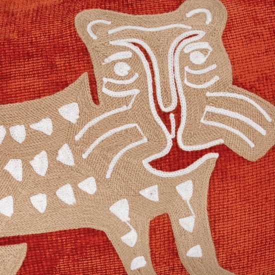 Wylder Dynastie Leopardbestickter Chenille-Kissenbezug - Image 4