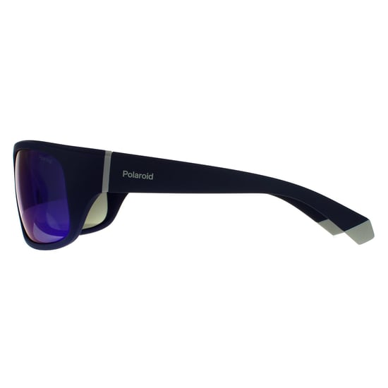 Polaroid Wrap Mens blau grau blau Spiegel polarisierte Sonnenbrille - Image 3
