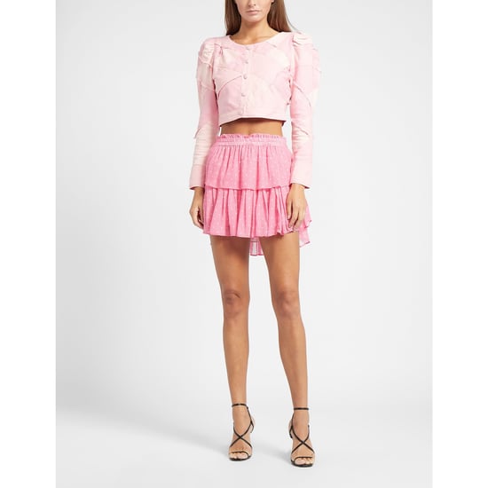 Women's Love Shack Fancy Ruffle Mini Skirt in Pink