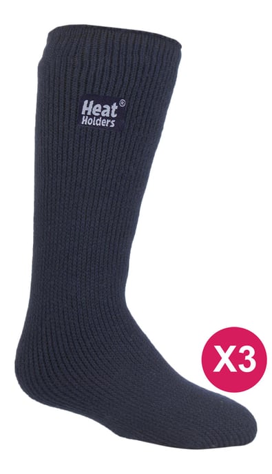 Kinder Thermosocken für den Winter | 3 Paar Mutlipack | Wärmehalter | Kniestrümpfe | Gummistiefel | Wandern - Indigoblau - Image 1