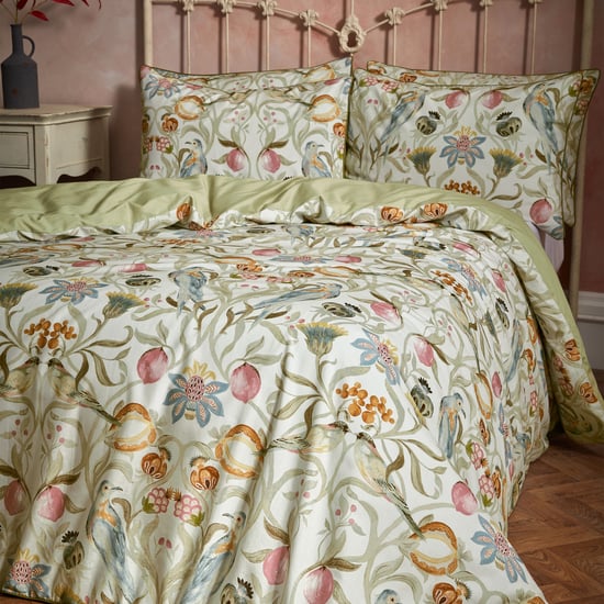 EW by Edinburgh Weavers Liberty Floral Birds Luxury Cotton Duvet Cover Set - Image 3
