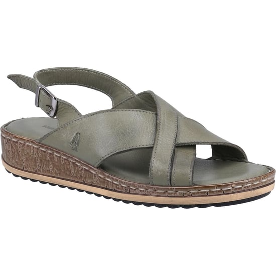 Hush Puppies Damen/Damen Elena Keilsandale aus Leder (Olive) - Image 1