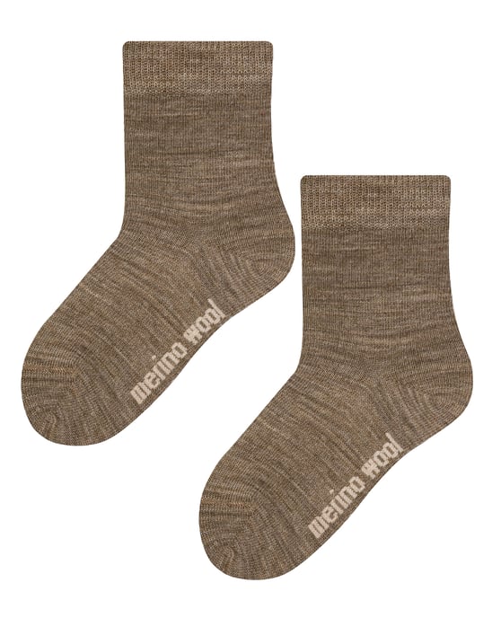 Steven Kinder warme Merinowolle Thermosocken Beige - Image 1