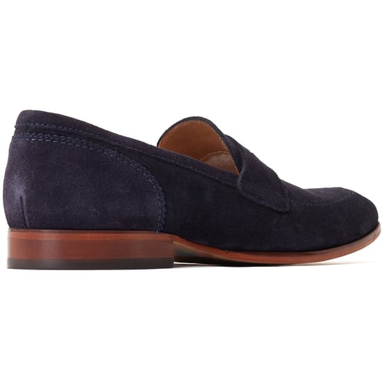Base London Bruno Herren Mokassins aus Leder in Marineblau - Image 2