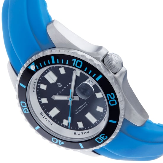 Nautis Interceptor Box Set with Interchangable Bands and Date Display - Light Blue