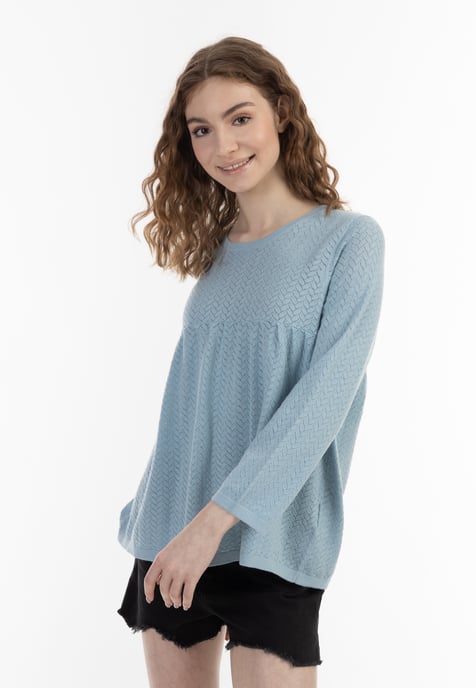 Mymo Stricktunika Damen hellblau - Image 3