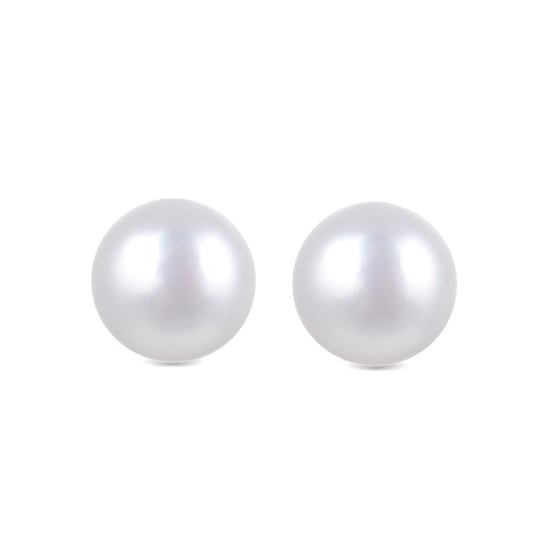 Luxenter Sterling Silber 925 Ohrringe mit weißer Perle in 18K Gelbgold - Basic - Image 1
