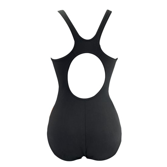 Speedo Placement Damen Schwarz/Orange Badeanzug - Image 2