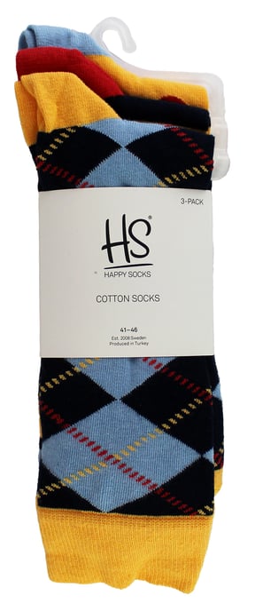 HS von Happy Socks - Herren 3er-Pack lustige Socken - Punkte (Marineblau) - Image 2
