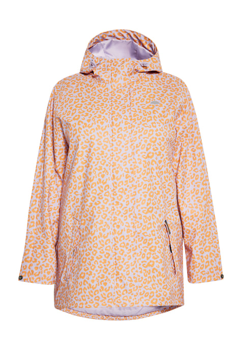 Schmuddelwedda Regenjacke in großen Größen Damen Pastelllavendel Orange Leo - Image 1