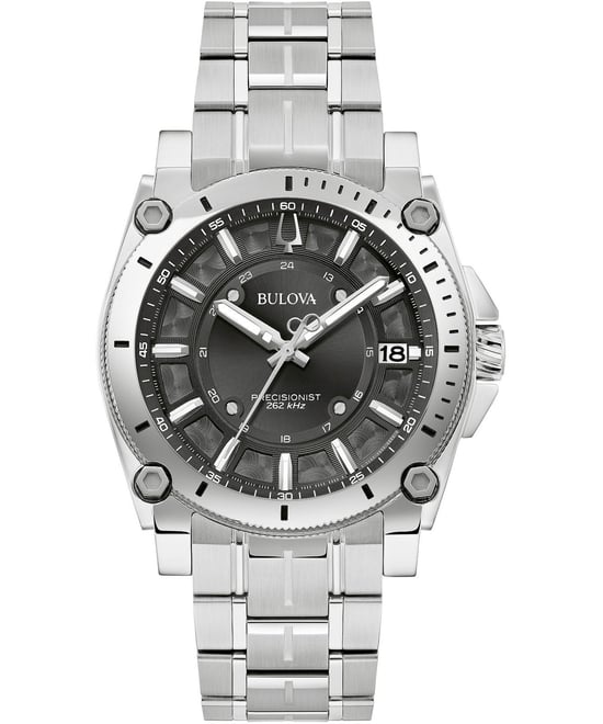 Bulova Precisionist Icon Herren Silber Uhr 96B417 - Image 1