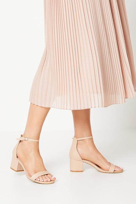 Thelma Ankle Strap Medium Block Heeled Sandals - Image 1