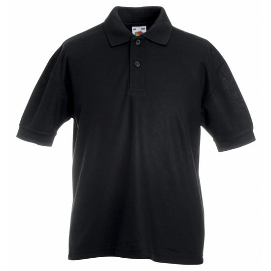 Fruit of the Loom - Poloshirt für Kinder kurzärmlig (Schwarz) - Image 3
