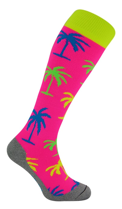 Hockeysocken mit farbenfrohen, coolen, lustigen und witzigen Motiven | Hingly | Kinder | Ideal für Sport - Palme - Image 1