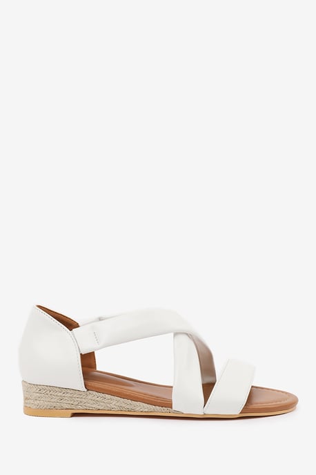 Wheres That From Womens 'Hummingbird' Low Wedge Shoes With Cross Over Strap - Image 2
