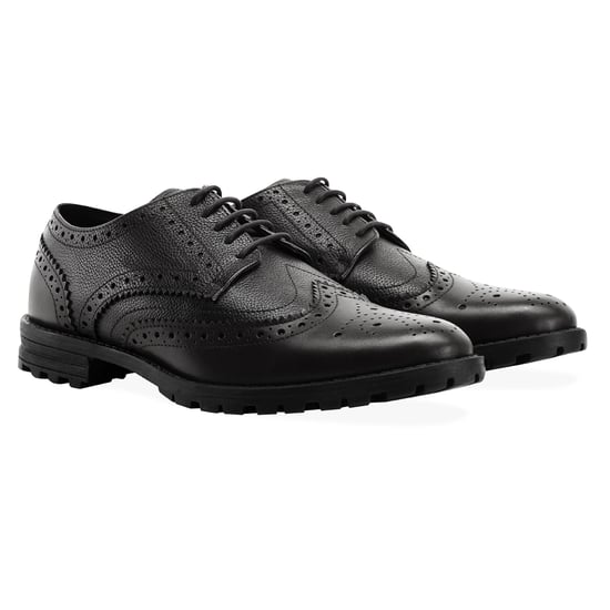 Redfoot James Black Brogue