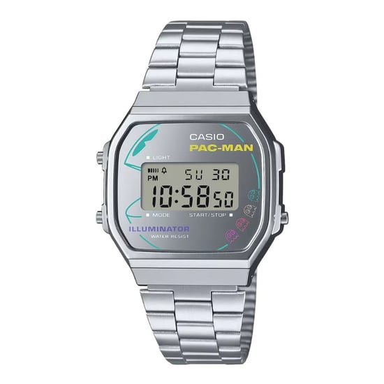 Casio Casio Collection Vintage Pac-man 45th Anniversary Silber Herren Armbanduhr A168WEPC-7AER - Image 1