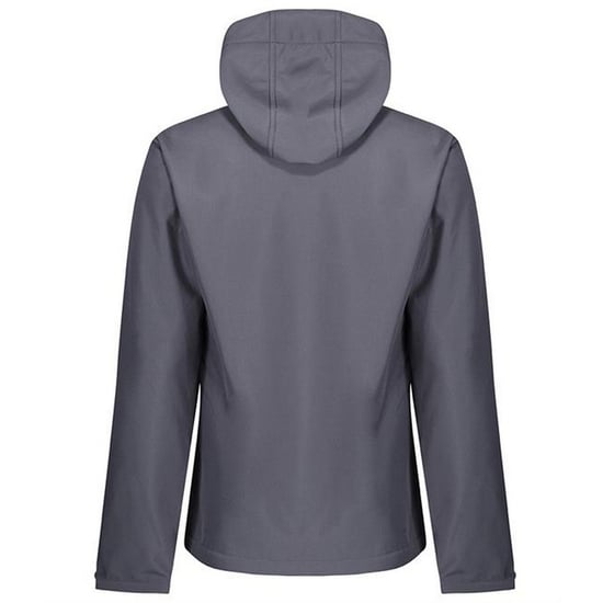 Regatta Mens Venturer Hooded Soft Shell Jacket (Seal Grey/Black)