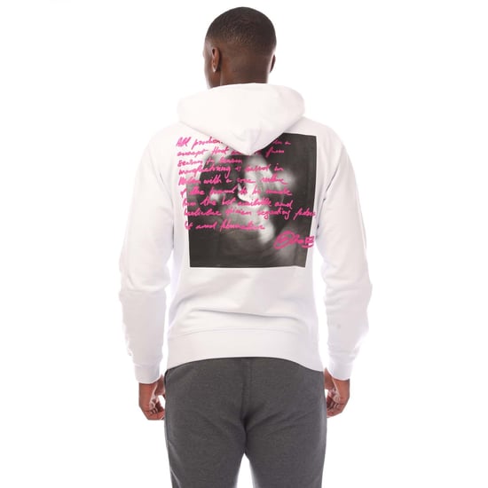 Herren Off White Tornado Type Slim Hoodie in Weiß-Rosa - Image 2