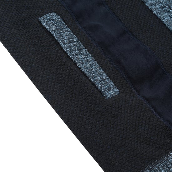 Men's Cardigan with Zip Stand-Up Collar Cardigan Chunky Knit Lined Jumper for Winter Navy