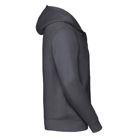 Russell Mens Authentic Full Zip Hooded Sweatshirt / Hoodie (Convoy Grau) - Image 3
