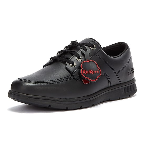 Kickers Kelland Lace Lo Schwarz Leder Schuhe - Image 3