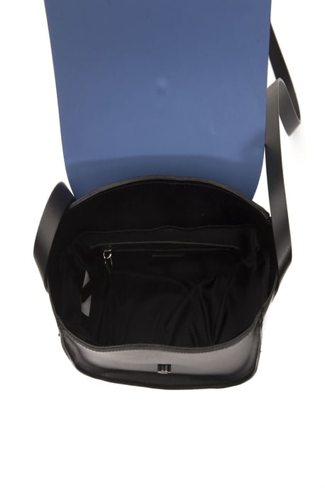 Pompei Donatella Damen Blau Leder Crossbody Tasche - Image 5