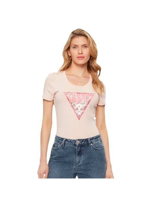 Guess Damen-T-Shirt Rn Dreieck - Image 1