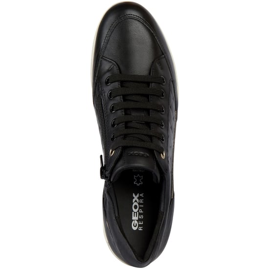Geox D MYRIA Kunstleder Damenschwarze Turnschuhe - Image 4