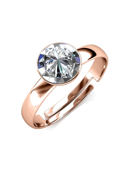Acacia One Size Ring - Rose Gold und Kristall - Image 1