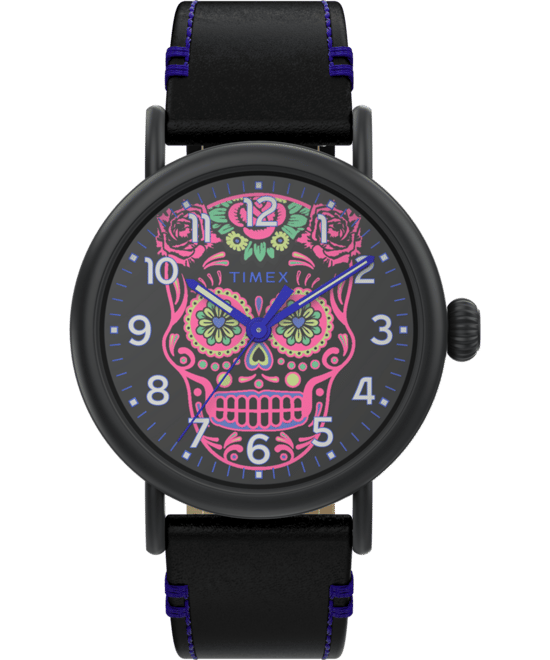 Timex Waterbury Standard Dia De Los Muertos Schwarz Herren Armbanduhr TW2V67600 - Image 1