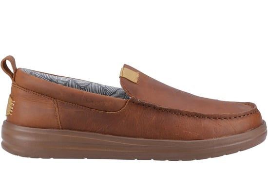 Hey Dude Wally Grip Moc Craft Leather Mens Shoes - Image 1