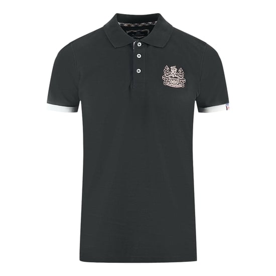 Aquascutum Schwarzes Polohemd mit Marken-Kragen - Image 1