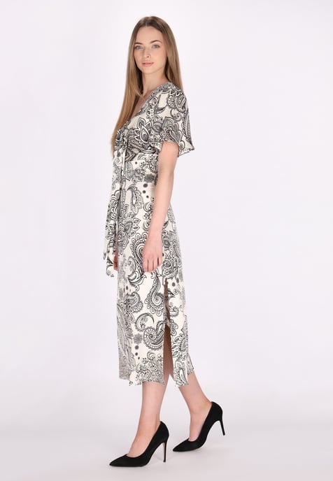 Dreimaster Kleid Damen Weiss Schwarz - Image 3