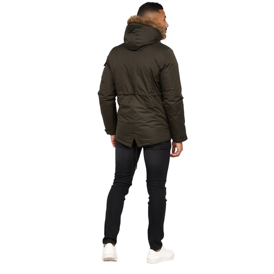 Crosshatch - "Parkmoore" Parka für Herren (Dunkel-Olive) - Image 2