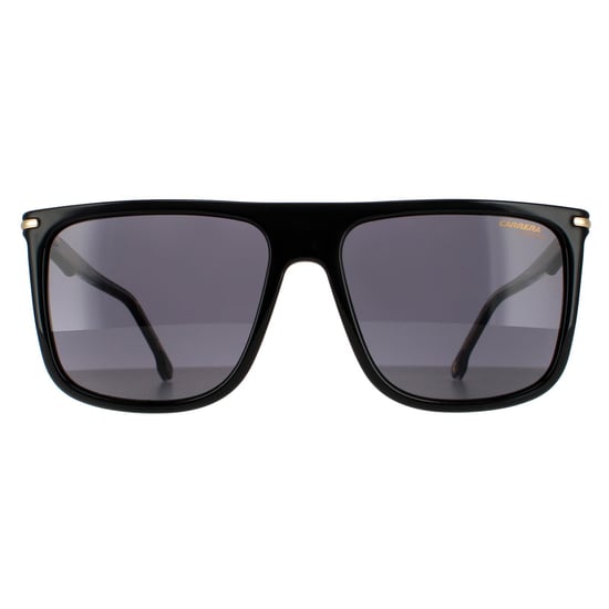 Carrera Rectangle Mens Schwarz Gold Grau Sonnenbrille - Image 1