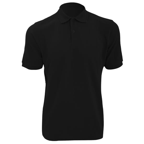 Russell Mens Ripple Kragen & Manschette Kurzarm-Poloshirt (Schwarz) - Image 1