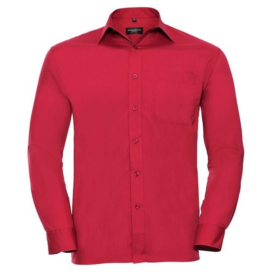 Russell Collection - Hemd Pflegeleicht für Herren Langärmlig (Rot) - Image 1