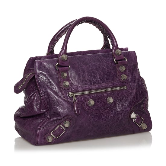 Vintage Balenciaga Motocross Giant 21 Midday Leather Handbag Purple - Image 2