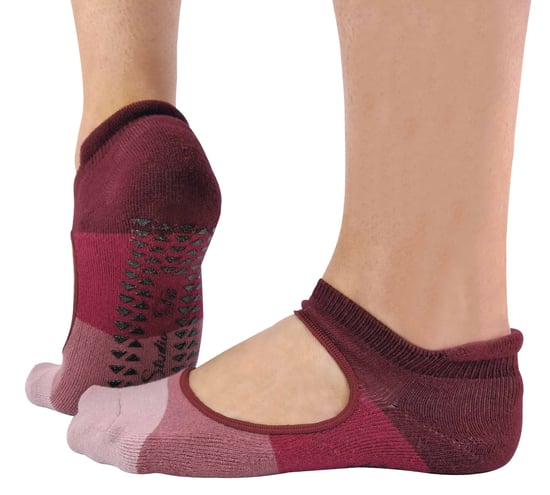 2 Paar Damen rutschfeste Grip Low Cut Unsichtbare Pilates Yoga Socken - Image 1